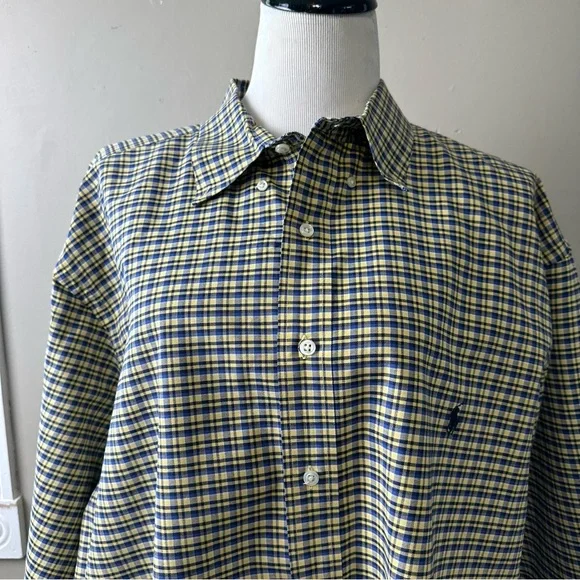 Ralph Lauren men’s size 2XLT long sleeve button down dress shirt with front logo - Picture 3 of 11